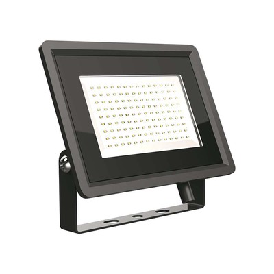 V-Tac 100W LED projektør - Arbejdslampe, udendørs - Dæmpbar : Ikke dæmpbar, Farve på hus : Sort, Kulør : Neutral