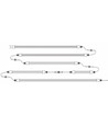 120cm 18W LED armatur, gennemfortrådet - IP65, Ø25mm