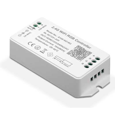 WiFi RGB controller – Tuya Smart/Smart Life uden fjernbetjening Google Home/Alexa kompatibel 12V (120W) 24V (240W)
