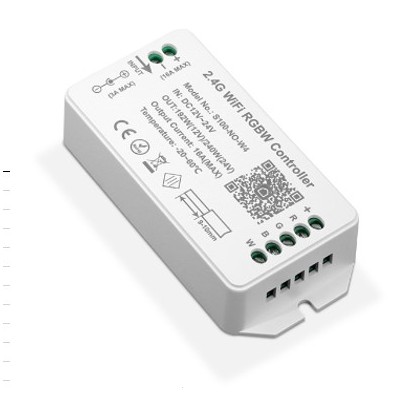 WiFi RGB+W controller - Tuya Smart/Smart Life, uden fjernbetjening, Google Home/Alexa kompatibel, 12V (120W), 24V (240W)