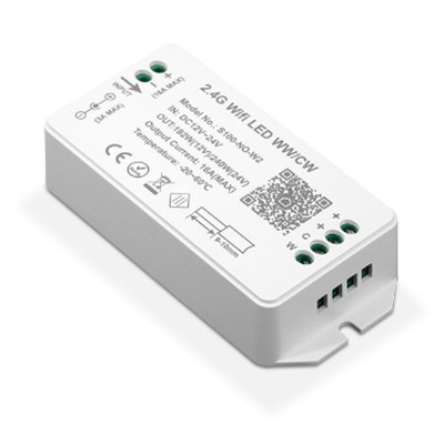 WiFi CCT controller - Tuya Smart/Smart Life, uden fjernbetjening, Google Home/Alexa kompatibel, 12V (120W), 24V (240W)