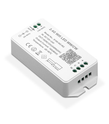 WiFi CCT controller - Tuya Smart/Smart Life, uden fjernbetjening, Google Home/Alexa kompatibel, 12V (120W), 24V (240W)