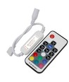 Mini RGB controller inkl. fjernbetjening - 12V (72W), 24V (144W)