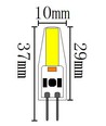 LEDlife SILI1.5 G4 LED pære - 1,5W, 12V/24V AC/DC, G4