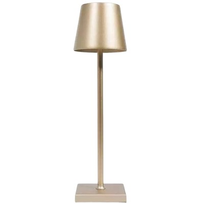 Opladelig LED bordlampe Inde/ude - Guld, IP54 udendørs, touch dæmpbar - Dæmpbar : Dæmpbar, Farve : Guld