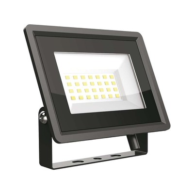 V-Tac 20W LED projektør - Arbejdslampe, udendørs - Dæmpbar : Ikke dæmpbar, Farve på hus : Sort, Kulør : Kold