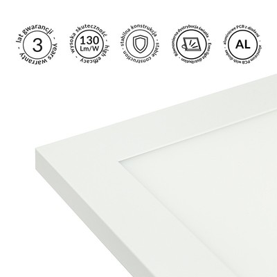 LED panel 40W 120° 595x595x9 3 års garanti – Kulør : Neutral