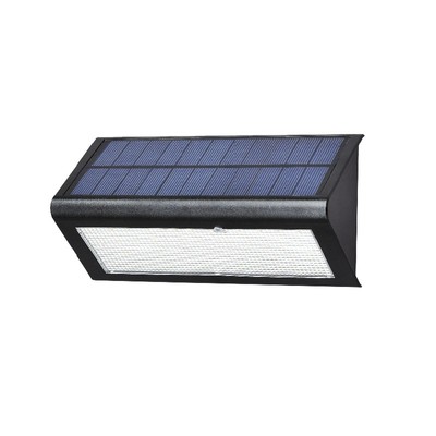 solcelle LED-lampe med bevægelsesmikrobølgesensor effekt 6W 6500K 730 4 driftstilstande IP54 202x105x79mm – Kulør : Kold