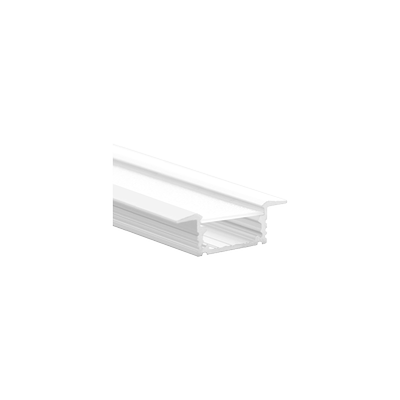 PROFILER til strips, planmonteret 1000x8,6x17 bredde 27mm AL. Lakeret, hvid