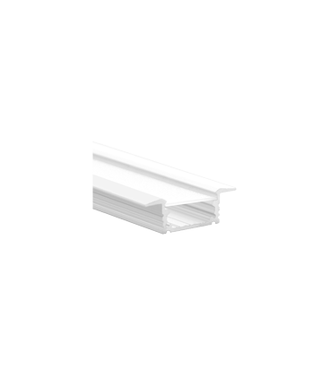 PROFILER til strips, planmonteret 1000x8,6x17 bredde 27mm AL. Lakeret, hvid