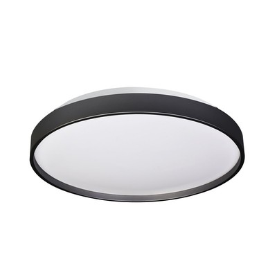 Dekorativt LED-armatur z czarnym piercieniem 60W IP20 Alu/PVC Ø495x74mm – Kulør : Neutral