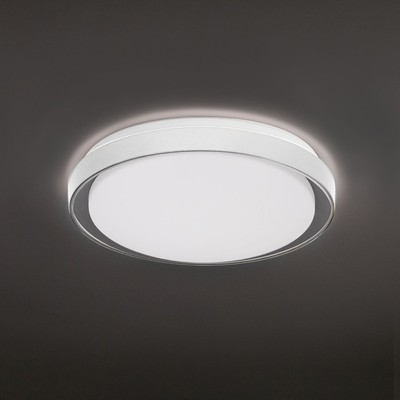 Dekorativt LED-armatur z podw jnym czarno-biaym piercieniem 60W IP20 Alu/PVC Ø455x80mm – Kulør : Neutral