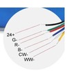 5m 16W/m RGB+CCT COB-LED strip RA90 - 24V DC, IP20, COB LED