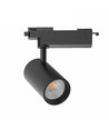 28W 1-faset RA90 Skinnespot - 175 lm/W, Sort, 1F3W