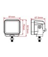 40W LED, 10-30V - IP67 vandtæt, Arbejdslampe, bil, lastbil, traktor, trailer, 8° fokuseret lys