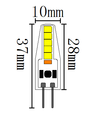 G4 2W dæmpbar SILI2 LED pære - 12V/24V AC/DC