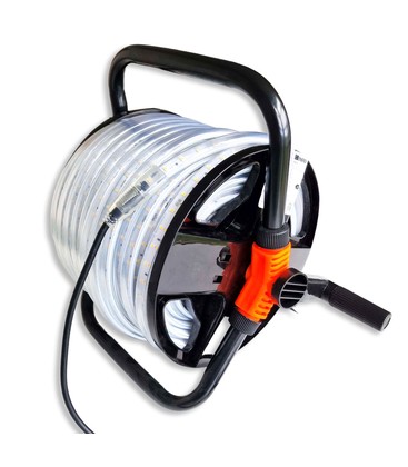 Arbejdslys 50m strip på tromle - 230V, IP67, 120 LED/m, 9W/m, 1320 lm/m