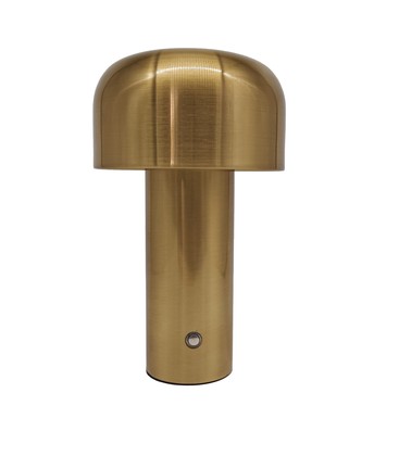 LEDlife Mushroom bordlampe - Guld, genopladelig, touch dæmpbar, IP20