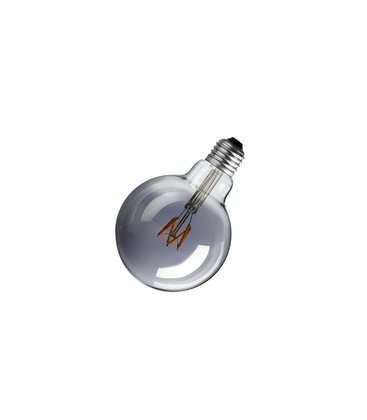 Outlet: Mørktonet glas LED Globepære, dæmpbar, E27, 3W, 2200K, RA95