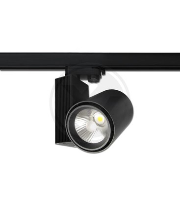 Outlet: 30W LED spotlampe til 3-faset skinner, 24 grader, sort