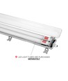 150cm Limea T8 LED armatur, gennemfortrådet - Til 2x 150cm LED rør, IP65 vandtæt