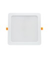 18W 17x17cm LED indbygningspanel - IP54 udendørs, Hul: 14,5 x 14,5 cm, Mål: 17 x 17 cm