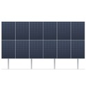 Solcelle jordstativ 25° hælding - Beregnet til 12 paneler fordelt på 2 rækker