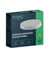 V-Tac 6W LED loftslampe - Ø12cm, Højde: 3cm, hvid kant, inkl. lyskilde