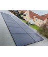 6kW komplet 3-faset hybrid solcelleanlæg - Til tagpap eller ståltag, DEYE hybrid inverter, Sort i sort