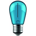 1W Farvet LED kronepære - Blå, kultråd, E27