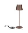 V-Tac opladelig bordlampe, trådløs - Corten, IP54 udendørs bordlampe, touch dæmpbar, model mini