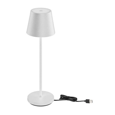 6: V-Tac opladelig bordlampe, trådløs - Hvid, IP54 udendørs bordlampe, touch dæmpbar, model mini