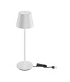 V-Tac opladelig bordlampe, trådløs - Hvid, IP54 udendørs bordlampe, touch dæmpbar, model mini