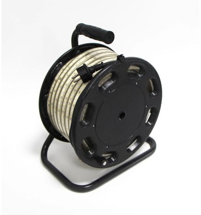 50m arbejdslys LED strip på tromle PRO - 230V, IP67, 180 LED/m, 10W/m, 1200 lm/m