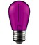 1W Farvet LED kronepære - Lilla, kultråd, E27