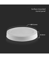 18W LED loftslampe - Ø21,5cm, Højde: 3cm, Hvid kant