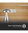 Outlet: V-Tac opladelig CCT bordlampe - Champagne/Guld, IP20, touch dæmpbar, model mini