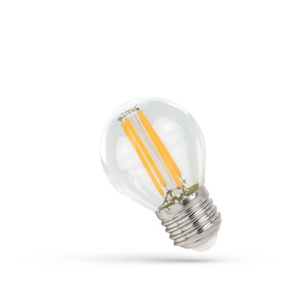 Spectrum 4W LED kronepære - G45, kultråd, ekstra varm hvid, 1800K, E27 - Dæmpbar : Ikke dæmpbar, Kulør : Ekstra varm