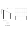 Solcelle jordstativ 25° hælding - Beregnet til 12 paneler fordelt på 2 rækker