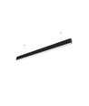 40W LED lysskinne - 120cm, 100lm/W, Sort, loftlampe til kontor, inkl. wireophæng