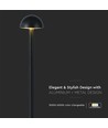 V-Tac opladelig 3i1 bordlampe - Sort, IP20, touch dæmpbar, model mini