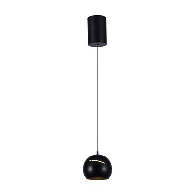 V-Tac LED lampe - Flot loftlampe, Ø12, sort, inkl. ophæng - Dæmpbar : Ikke dæmpbar, Kulør : Varm