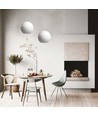 LED lampe - Ø12cm, Hvid, flot loftlampe, inkl. ophæng