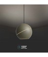 8W LED lampe - Flot loftlampe, Ø12cm, Champagne, inkl. ophæng
