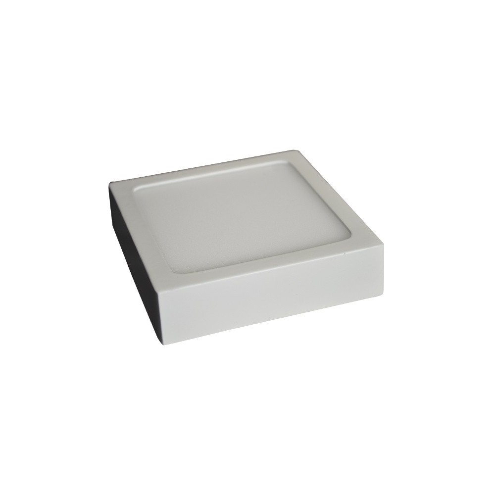 V-Tac 12W LED loftslampe - 14 x 14cm, Højde: 2,4cm, hvid kant, inkl. lyskilde - Kulør : Varm Billede af V-Tac 12W LED loftslampe - 14 x 14cm, Højde: 2,4cm, hvid kant, inkl. lyskilde - Kulør : Varm