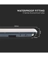 150cm 48W vandtæt komplet LED armatur, Gennemfortrådet - 5760lm, 120lm/W, IP65