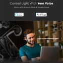 Smart Home lampe med RGB+WW - Sort, Tuya/Smart Life, virker med Google Home, Alexa og smartphones