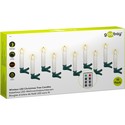 10-pak LED julelys inkl. fjernbetjening - Batteri, timerfunktion, trådløs
