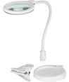 LED luplampe m/svanehals 6W - Hvid, bordlampe, klemme og fod