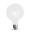 V-Tac 7W LED globepære - Kultråd, Ø12,5 cm, matteret glas, E27